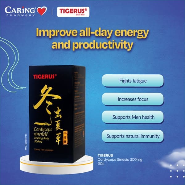 CARiNG Pharmacy has just what you need to stay sharp, strong, and breathing easy. Say hello to TIGERUS 💪🌿