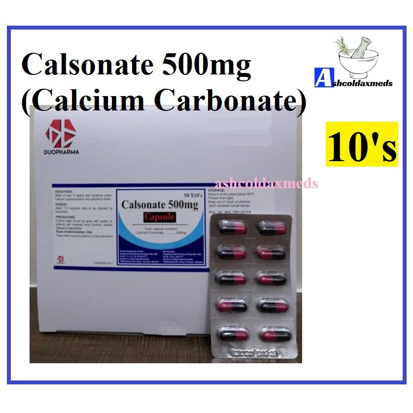 Calsonate Calcium Carbonate Capsules (10’s)