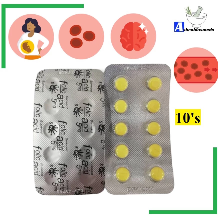 Sunward Folic Acid 5mg (10 Tablets)