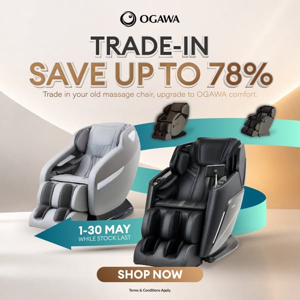 OGAWA thinking of replacing your old massage chair? This could be the perfect time 👀♻️